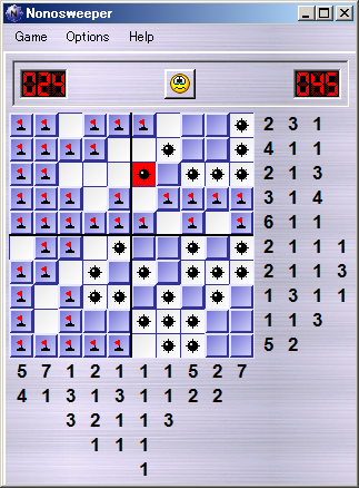 A completely different way to play Minesweeper - using Nonograms!